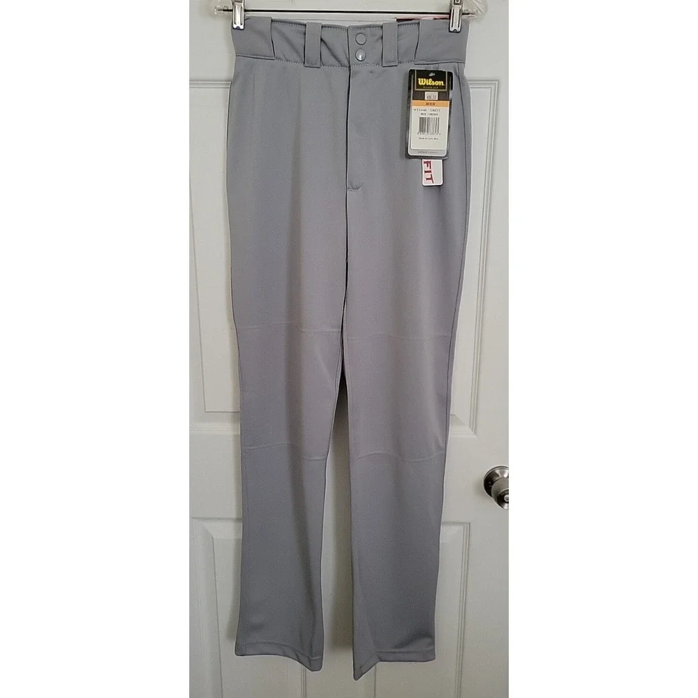 Wilson Youth Baseball Pants Small Gray Fitted New with‎ Tags Softball 28W 33L